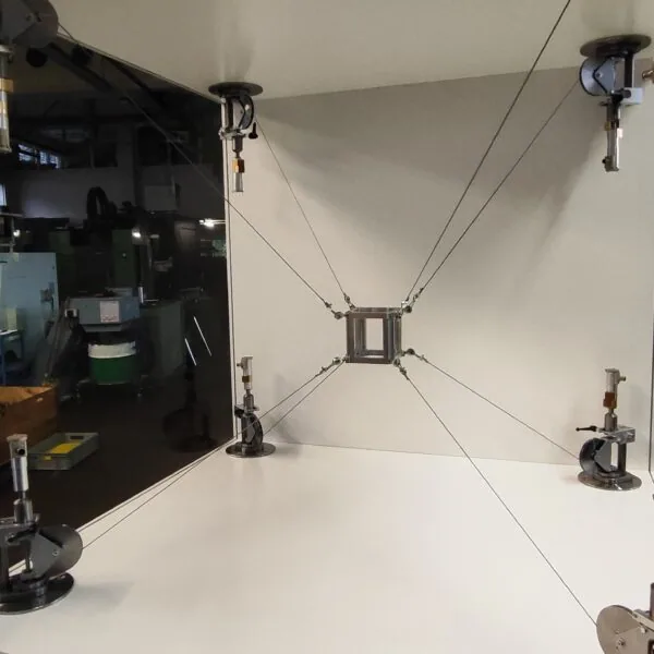Original photograph of the Trimed cable robot platform with eight cables and external drives